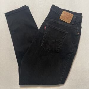 NICE Vintage Levi’s 550 Relaxed Fit Tapered Jeans 20 M Black Made In USA Y2K